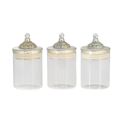 Gambar Informa Stoples Kaca Mosque Dome 450 ml Set 3 pcs Transparan - Gold