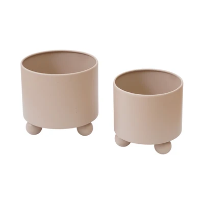 Gambar Informa Pot Tanaman Metal 22 cm Set 2 pcs - Cokelat