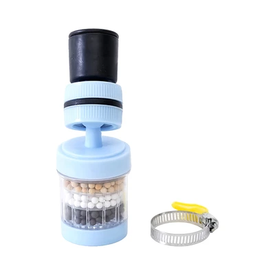 Gambar Fosa Filter Keran Air Carbon Rotating Dengan Klem - Biru