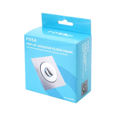 Gambar Fosa Saringan Saluran Air Kamar Mandi Pop Up Dengan Perekat 10x10 cm - Silver