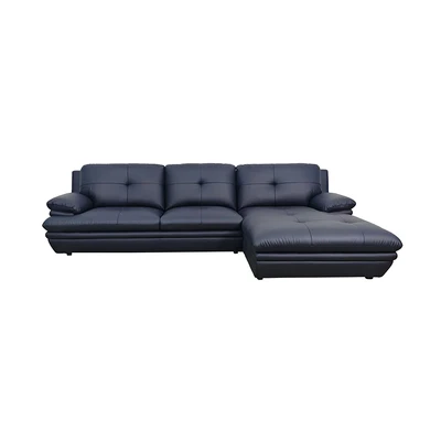 Gambar Informa ZEV Sofa Sudut Kulit Kanan - Hitam