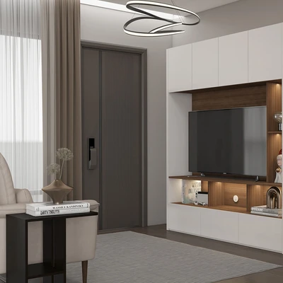 Gambar Informa Iora II Lemari TV Entertainment Walnut - Putih