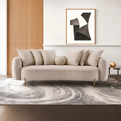 Gambar Informa Pearl Sofa Fabric 4 Seater - Krem Beige
