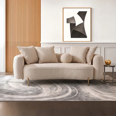 Gambar Informa Pearl Sofa Fabric 3 Seater - Krem Beige