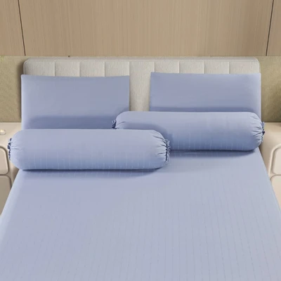 Gambar Informa 160x200 cm Set 6 pcs Seprai Queen Polyester Polby - Biru