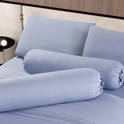 Gambar Informa 160x200 cm Set 6 pcs Seprai Queen Polyester Polby - Biru