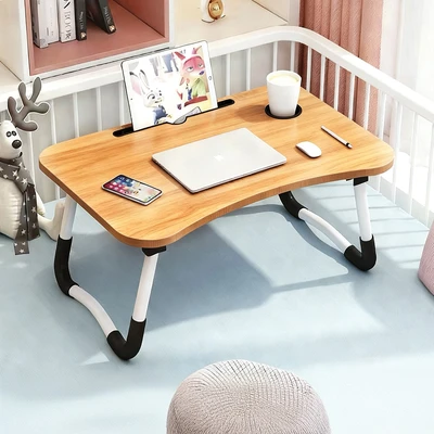Gambar Odi Meja Laptop Lipat Dengan Cup Holder - Cokelat