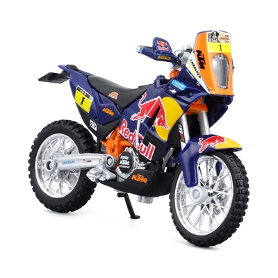 Gambar Bburago 1:18 Diecast Red Bull Ktm 450 Rally - Biru/oranye