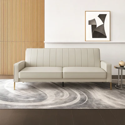 Gambar Informa Hilton Sofa Bed Kulit 2 Seater - Krem Beige