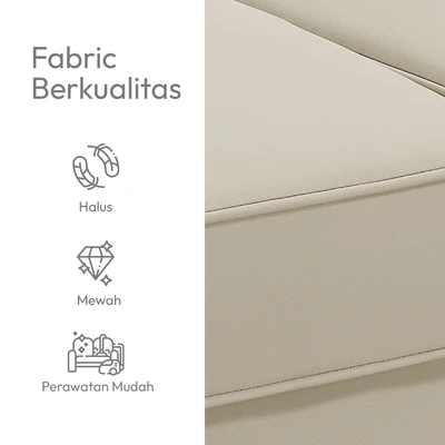 Gambar Informa Hilton Sofa Bed Kulit 2 Seater - Krem Beige