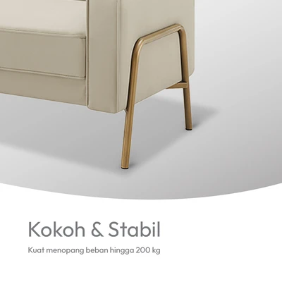 Gambar Informa Hilton Sofa Bed Kulit 2 Seater - Krem Beige