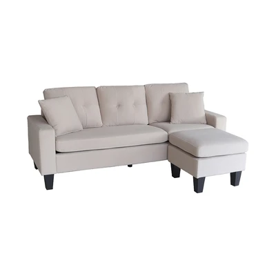 Gambar Informa Elio Sofa Corner Fabric - Krem