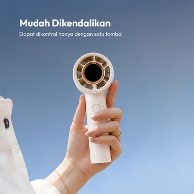 Gambar Kris Kipas Angin Portabel High Speed Rechargeable - Krem
