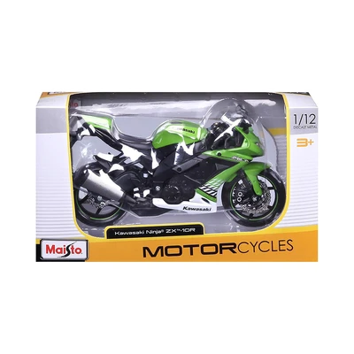 Gambar Top Gear Maisto Diecast Kawasaki Ninja Zx 10r 1:12 - Hijau