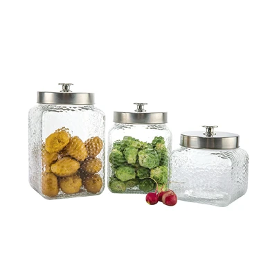 Gambar Culinart Stoples Kaca Set 3 Pcs Transparan