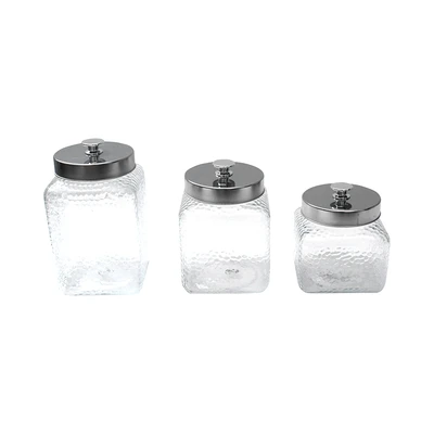 Gambar Culinart Stoples Kaca Set 3 Pcs Transparan