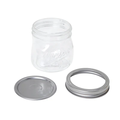 Gambar Culinart Mason Stoples Kaca Dengan Tutup Half Wide 480 ml Transparan