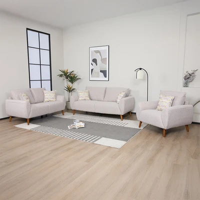 Gambar Informa Calista Set Sofa Fabric - Cokelat Muda