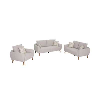 Gambar Informa Calista Set Sofa Fabric - Cokelat Muda
