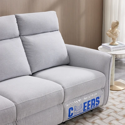 Gambar Cheers Michigan Sofa Recliner Fabric 3 Seater - Abu-Abu