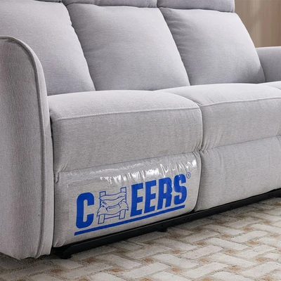 Gambar Cheers Michigan Sofa Recliner Fabric 3 Seater - Abu-Abu