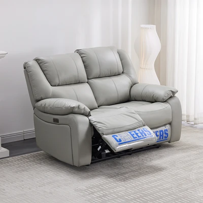 Gambar Cheers Malvin Sofa Recliner 2 Seater Leather - Abu-Abu
