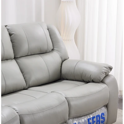 Gambar Cheers Malvin Sofa Recliner 2 Seater Leather - Abu-Abu