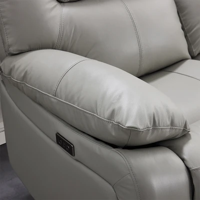 Gambar Cheers Malvin Sofa Recliner 2 Seater Leather - Abu-Abu