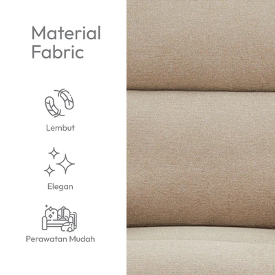 Gambar Cheers Mondi Sofa Recliner Fabric 1 Seater - Cokelat