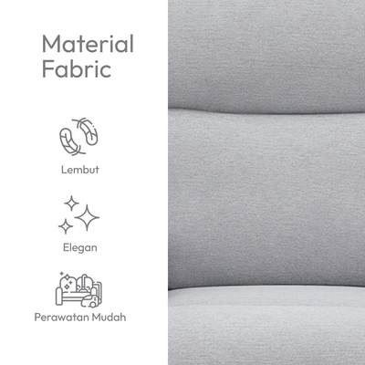 Gambar Cheers Mondi Sofa Recliner Fabric 1 Seater - Abu-Abu