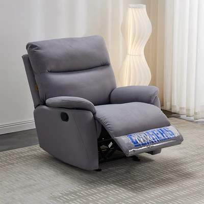 Gambar Cheers Mondi Sofa Recliner Rocking Fabric 1 Seater - Abu-Abu Tua