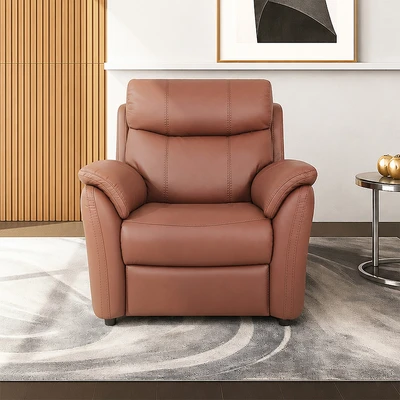Gambar Informa Belvano Sofa Kulit 1 Seater - Cokelat