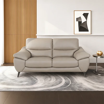 Gambar Informa Caleo Sofa Kulit 2 Seater - Abu-Abu