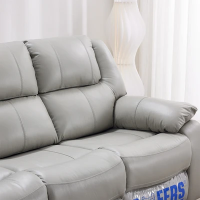 Gambar Cheers Malvin Set Sofa Recliner 2 & 3 Seater Leather - Abu-Abu