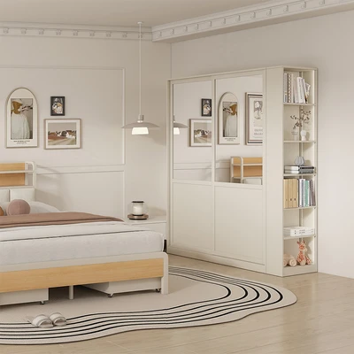 Gambar Informa Lena Lemari Pakaian 2 Pintu Dengan Rak 170x50x200 cm - Krem