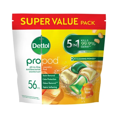 Gambar Dettol Citrus Kapsul Deterjen Set 56 pcs - Mix