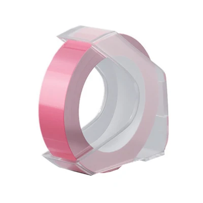Gambar Odi Pita Label Emboss 9 Meter 3D - Pink