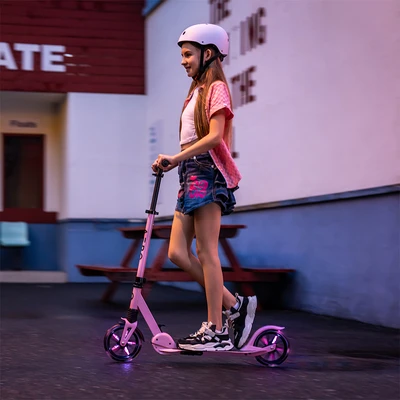 Gambar Paso Aero Skuter Big Wheels Dengan Lampu A5 - Pink