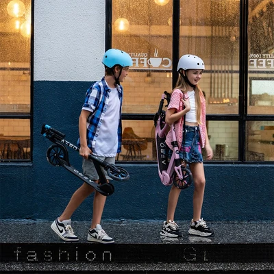 Gambar Paso Aero Skuter Big Wheels Dengan Lampu A5 - Pink