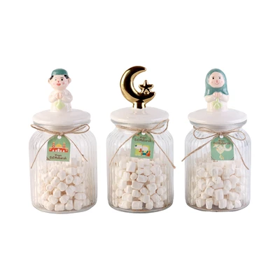Gambar Informa Stoples Kaca Eid 3 pcs 900 ml Transparan