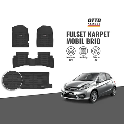Gambar Otto Klasse Fullset Karpet Mobil Honda Brio 2018-Now TPE - Hitam