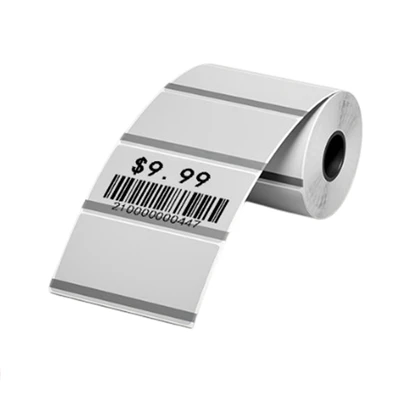Gambar Odi Stiker Label Square Thermal 40x30 mm Transparan - Hitam