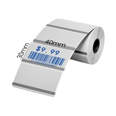 Gambar Odi Stiker Label Square Thermal Biru 40x30 mm Transparan