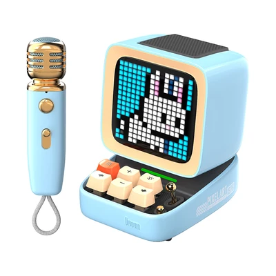 Gambar Divoom Ditoo-5M Speaker Bluetooth Portable Dengan Microphone - Biru