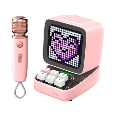 Gambar Divoom Ditoo-5M Speaker Bluetooth Portable Dengan Microphone - Pink