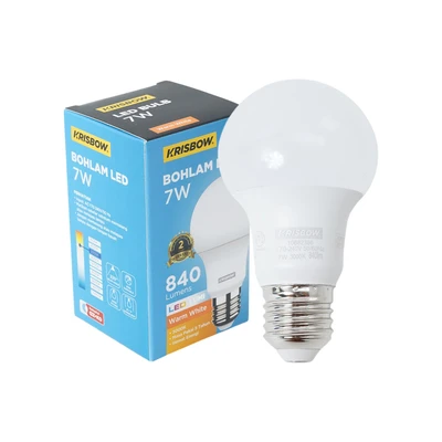 Gambar Krisbow Lumi Gen-2 Bohlam LED 7 Watt 840 Lumen Warm White E27 - Kuning