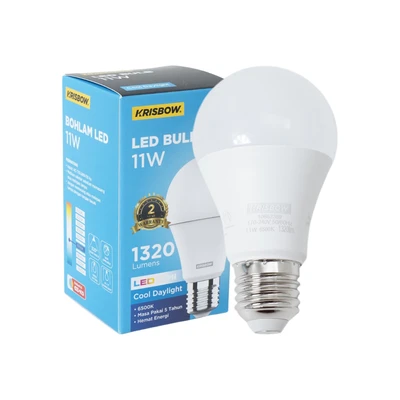 Gambar Krisbow Lumi Gen-2 Bohlam LED 11 Watt 1320 Lumen Cool Daylight E27 - Putih