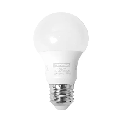 Gambar Krisbow Lumi Gen-2 Bohlam LED 9 Watt 1080 Lumen Warm White E27 Set 5 pcs - Putih
