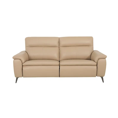 Gambar Ferrara Basel Sofa Recliner Kulit 3 Seater - Krem Nude