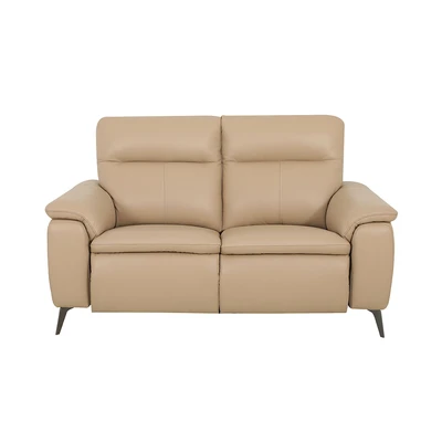 Gambar Ferrara Basel Sofa Recliner Kulit 2 Seater - Krem Nude